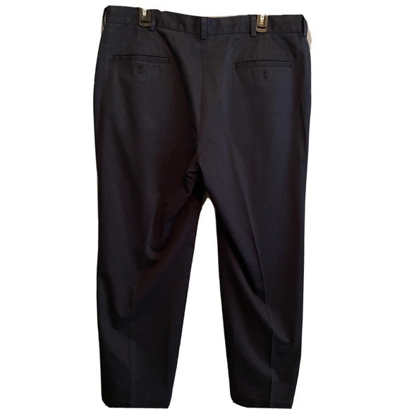 Brooks Brothers Men's Advantage Chino Clark Pants Solid Blue Flat Front 37 x 30 - Picture 2 of 4